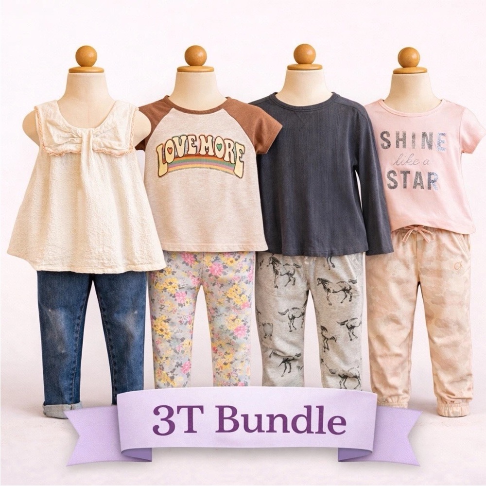 Girls 3T Clothing Bundle 4 Outfits Lucky Brand Calvin Klein Carter’s Gymboree